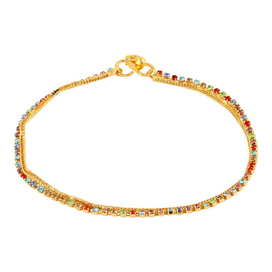 Stylish Designer Tradtional Party Wear Latest Design Gold Color Anklet/Payal/Pajeb For Women/Girls
